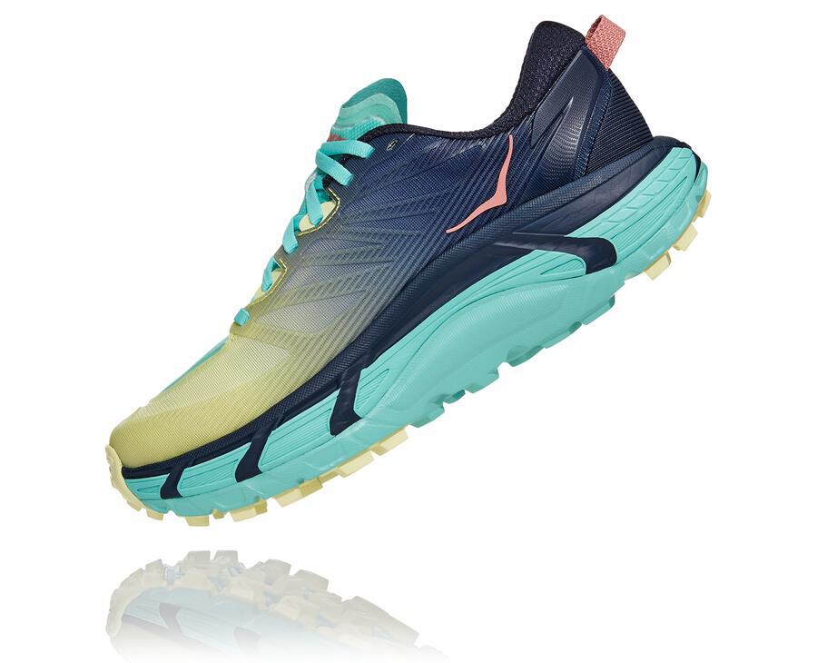 Tenis Hoka One One Trail Mujer Negros/Verde Menta - Mafate Speed 3 - YACE59468